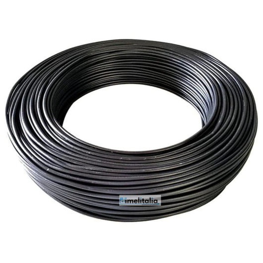 Cavo elettrico cordina unifilare unipolare fs17 rotolo metri 25 colore nero, sezione conduttore 4 mmq