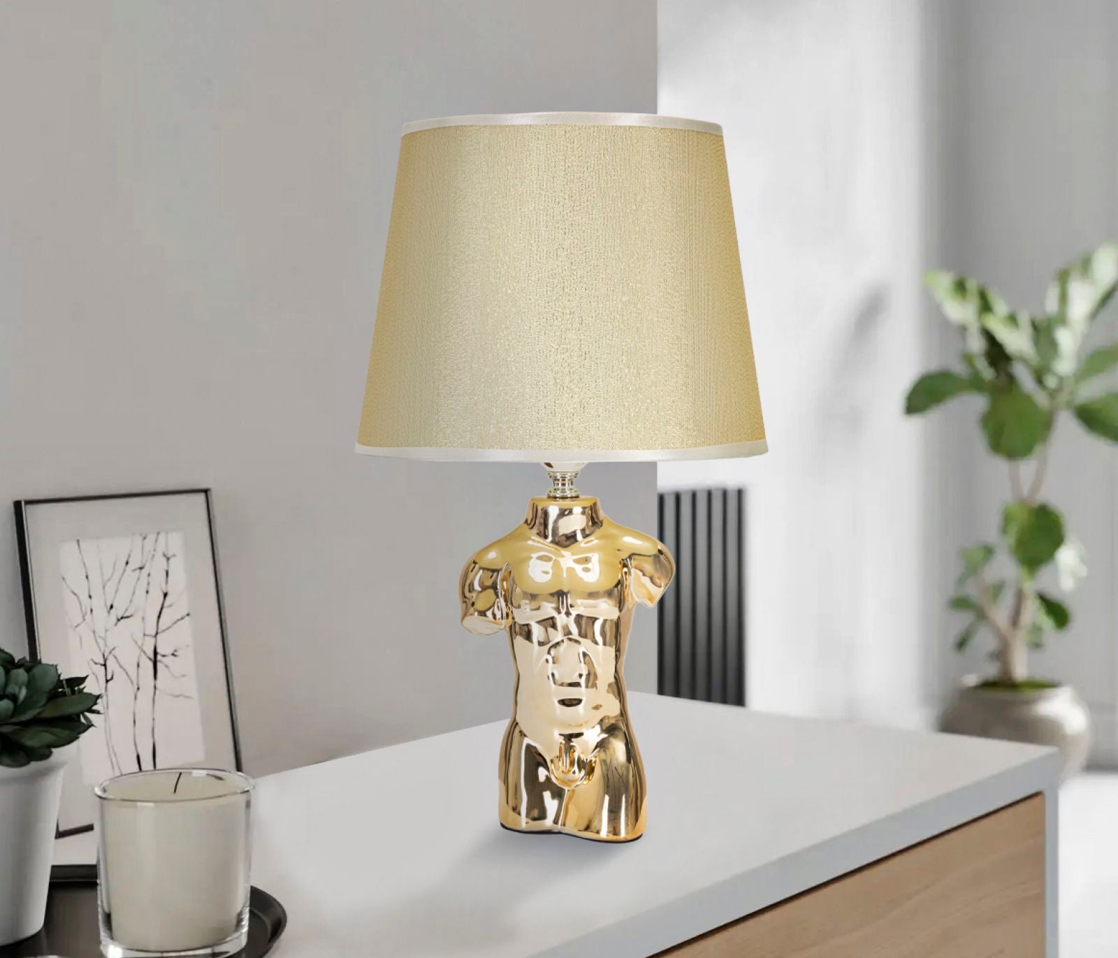 LAMPADA DA COMODINO GLAM MAN CM 25X42,5