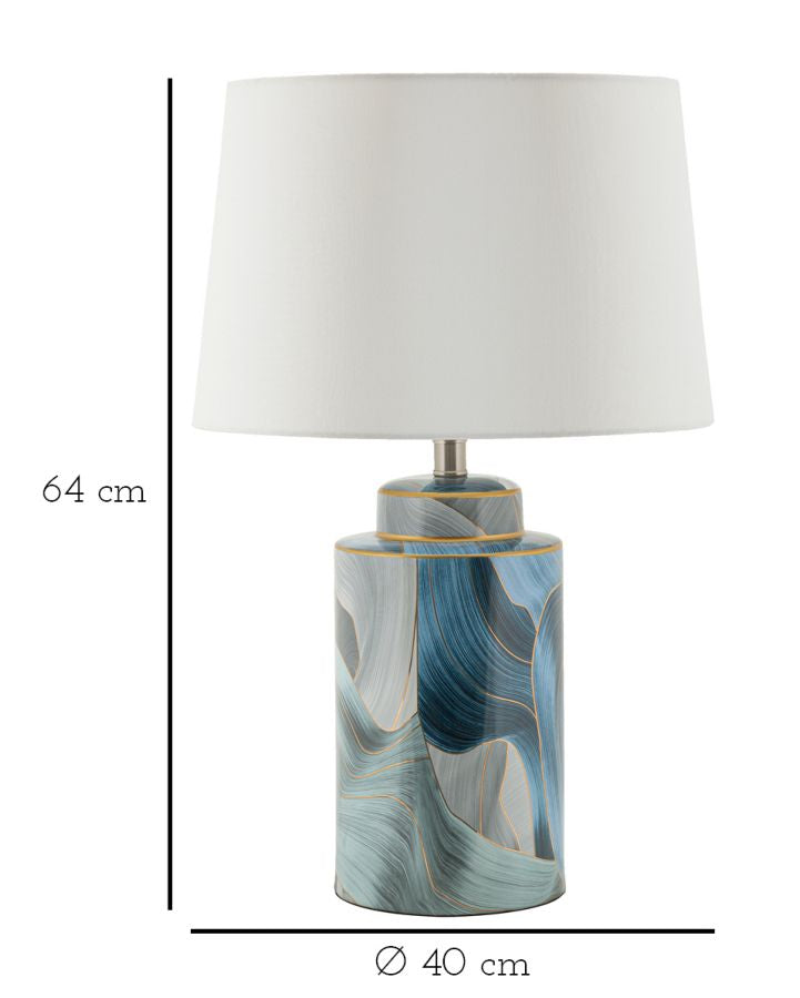 LAMPADA DA TAVOLO CERAMICA ELEGANT CM Ø 40X64