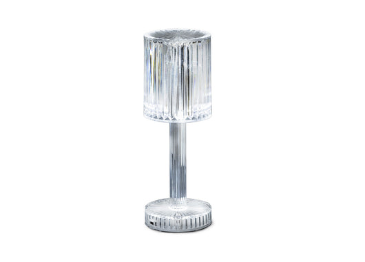 Lampada Led Da Tavolo Controllo Touch Ricaricabile Trasparente Crystal