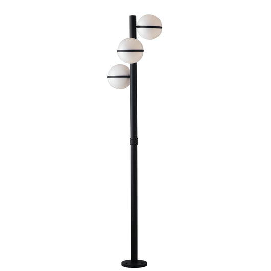 Palo per esterno ORBIT nero con diffusori bianchi (3xE27) 190 cm. IP44