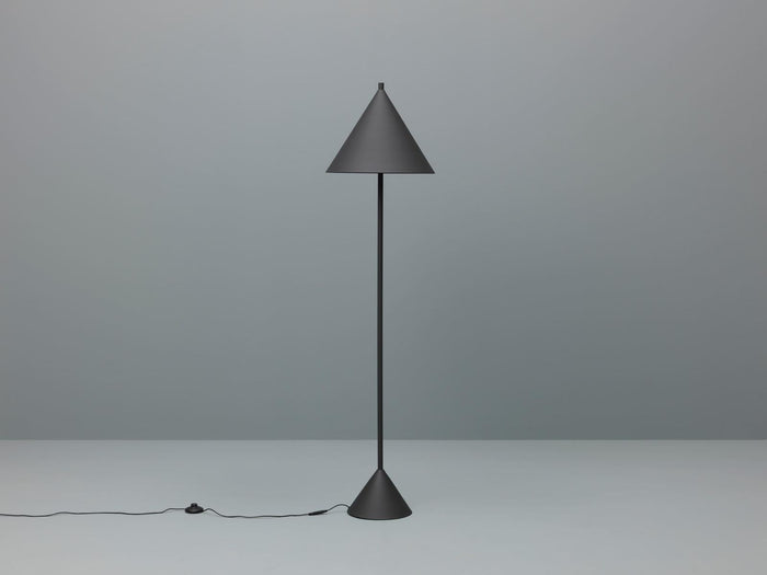 Lampada da Terra Ø40xH156 cm in Metallo Indi Nero