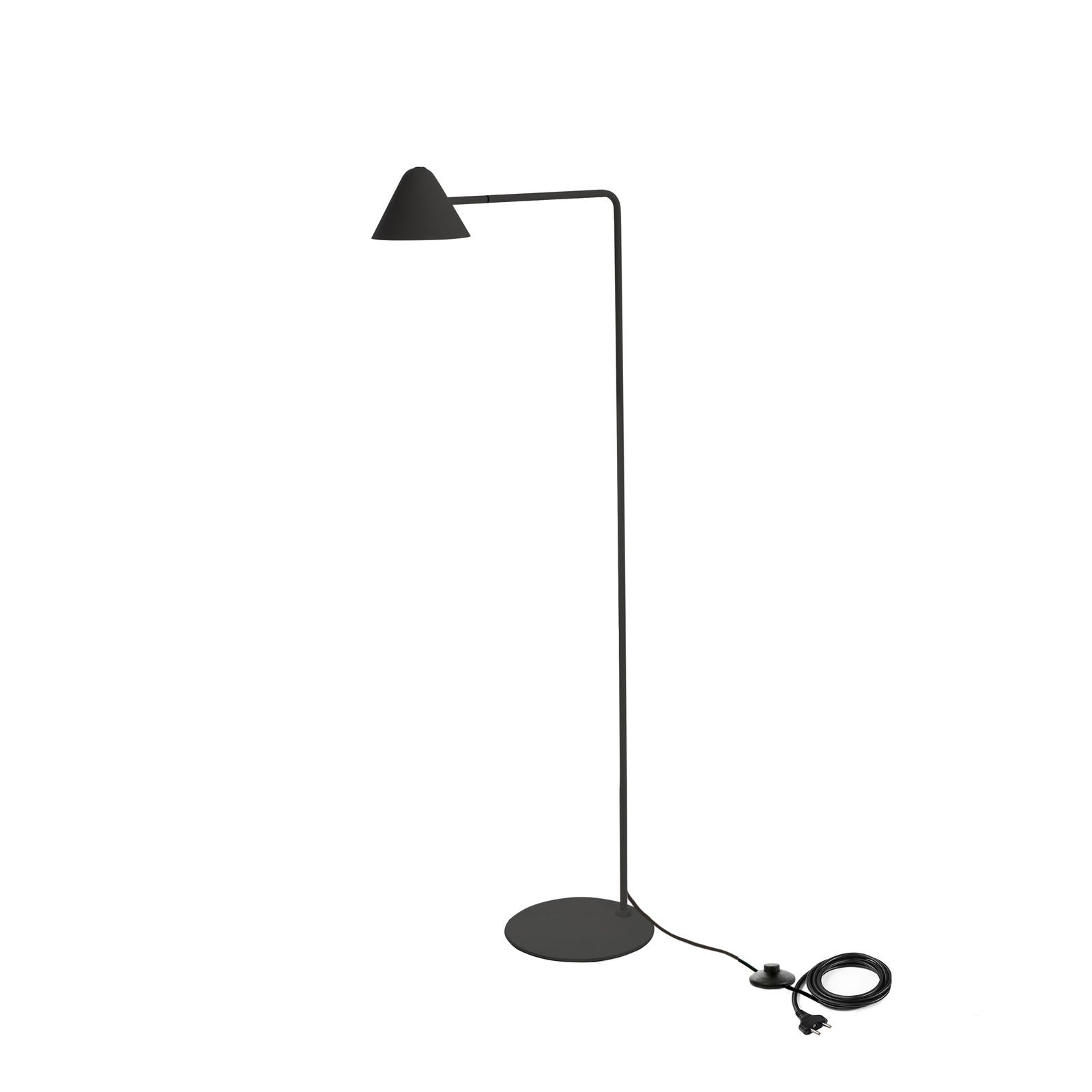 Lampada da Terra a LED 25x45,5xH129,5 cm in Metallo e Marmo Antares Nero