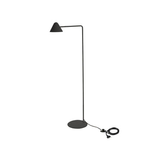 Lampada da Terra a LED 25x45,5xH129,5 cm in Metallo e Marmo Antares Nero