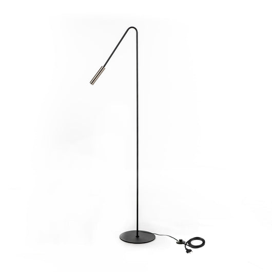 Lampada da Terra a LED 23x23xH145 cm in Metallo Vega Nero