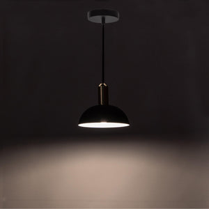 Lampada a Sospensione 20x20xH150 cm in Metallo Spica Nero