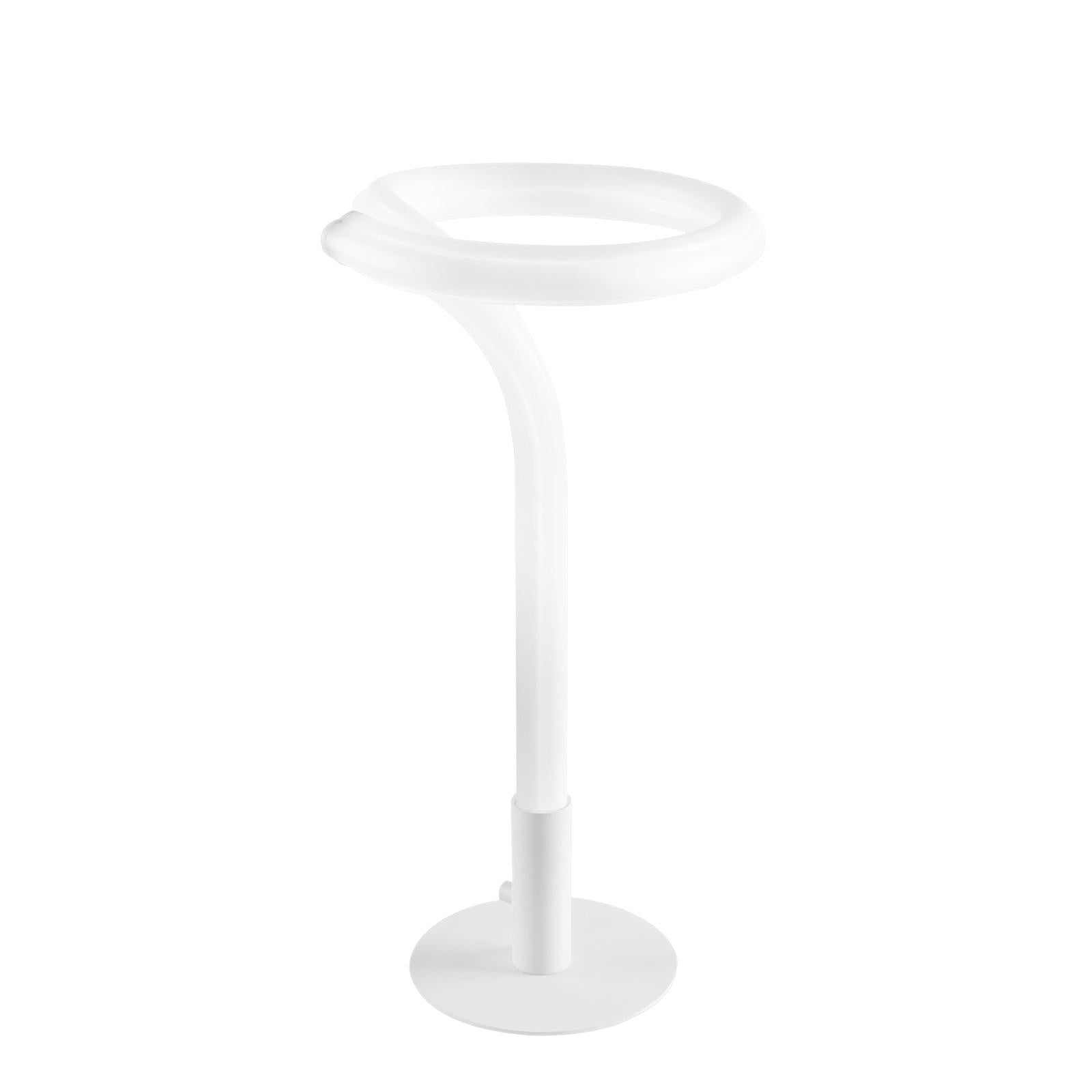 Lampada da Tavolo Led 23,2x23,2x42 cm in Metallo Astra Bianco Goffrato