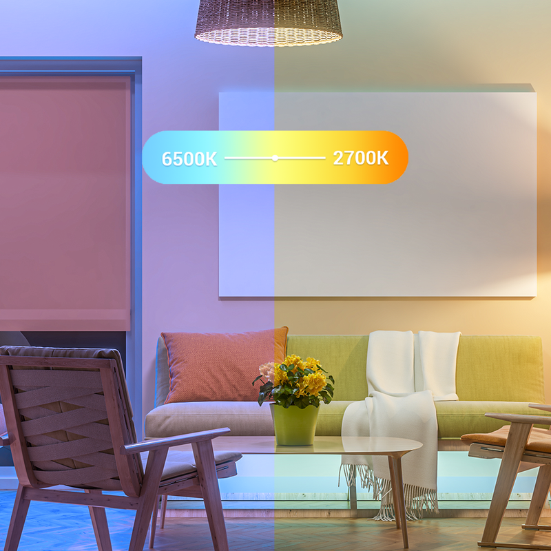 Hinnovation Kit di 3 Lampadine Smart Ezviz E27, 3 Bianco, 2 Colorata, Compatibili con Alexa e Google Assistance