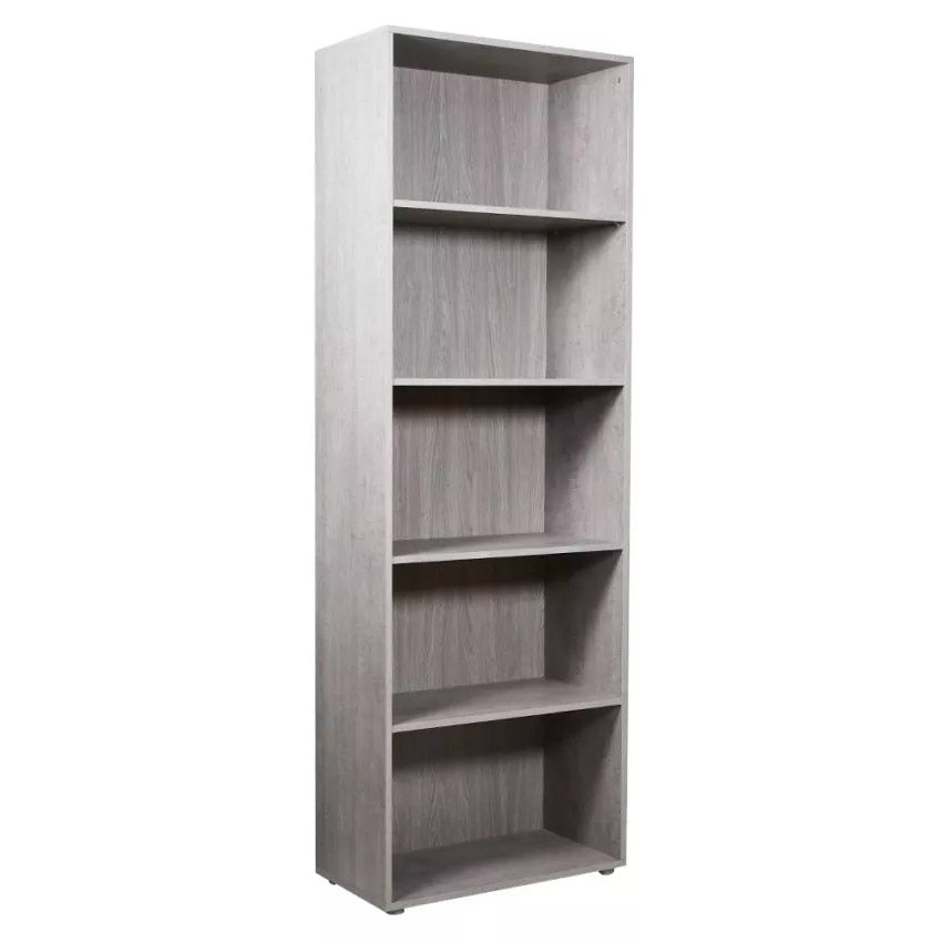 Libreria 5 Ripiani 68,8x35,3x200,6 cm in Truciolare Nobilitato Cemento