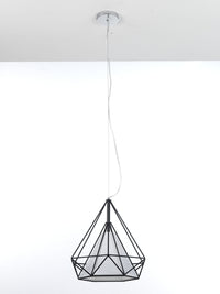 Lampadario in metallo nero cm. H36 Ø38