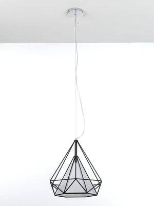 Lampadario in metallo nero cm. H36 Ø38