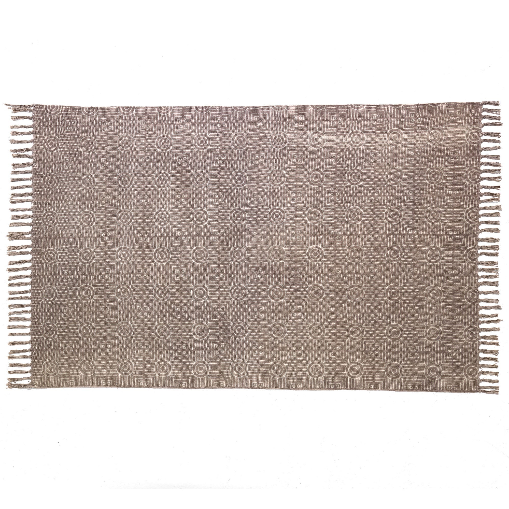 Tappeto piccolo in cotone marrone cm. 110x60