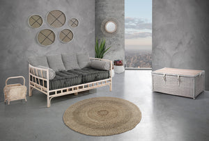 Tappeto rotondo in Seagrass per esterno colore beige Ø 150