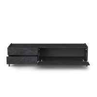 Porta TV effetto legno finitura marmo nero cm. H.42 x L.160 x P.40