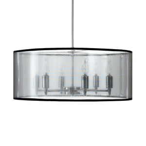 Lampadario in metallo cromato argento cm.Ø 50 H.20