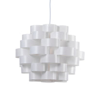 Lampadario in polipropilene bianco opaco cm H.30 x Ø.40