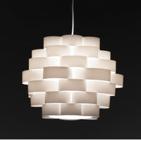 Lampadario in polipropilene bianco opaco cm H.30 x Ø.40