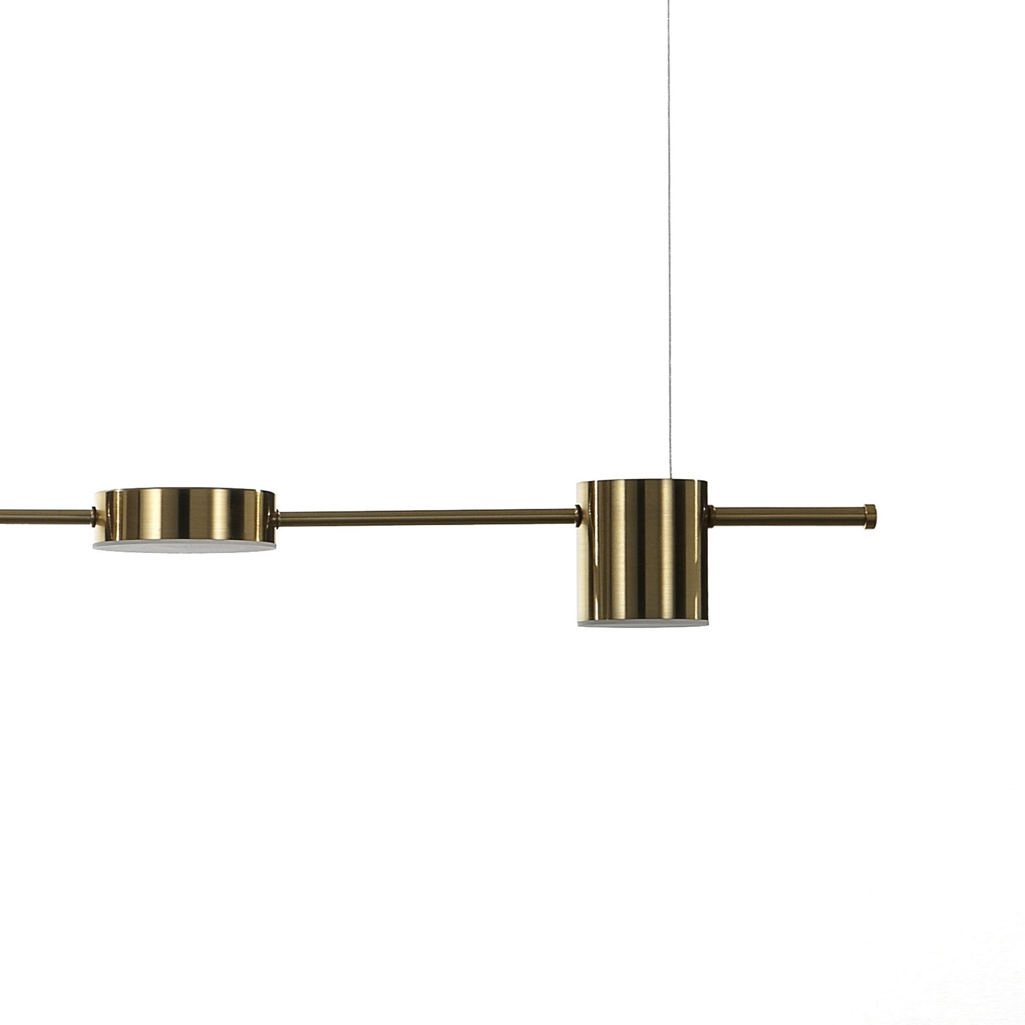 Lampadario in allumino ottone anticato cm. L.160 P.10 H.130