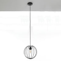 Lampadario in acciaio verniciato nero opaco cm. Ø.30