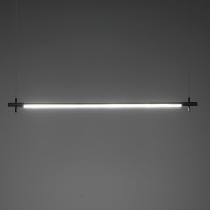 Lampadario in allumino nero cm. Ø.2,2 L.120