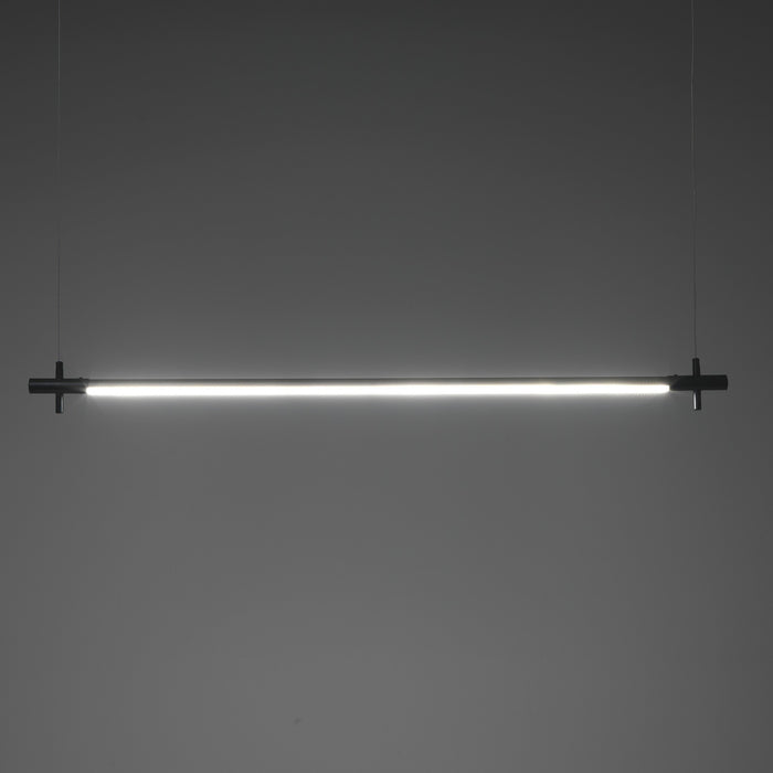 Lampadario in allumino nero cm. Ø.2,2 L.120