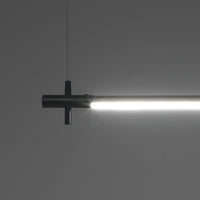 Lampadario in allumino nero cm. Ø.2,2 L.120