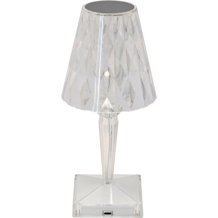 LAMPADA DA TAVOLO CLEAR CRYSTAL RICARICABILE USB