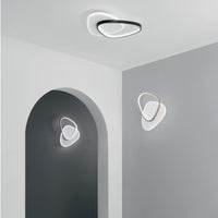 Plafoniera LED AYRTON rotonda in alluminio nero con funzione CCT 42W