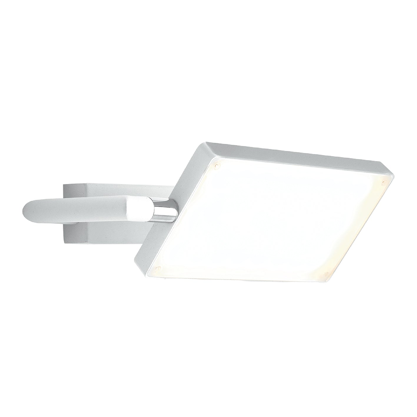 Applique LED BOOK in alluminio bianco con diffusore orientabile 18W 3200K