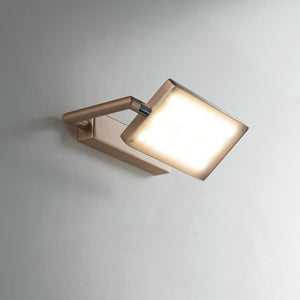 Applique LED BOOK in alluminio oro con diffusore orientabile 18W 3200K