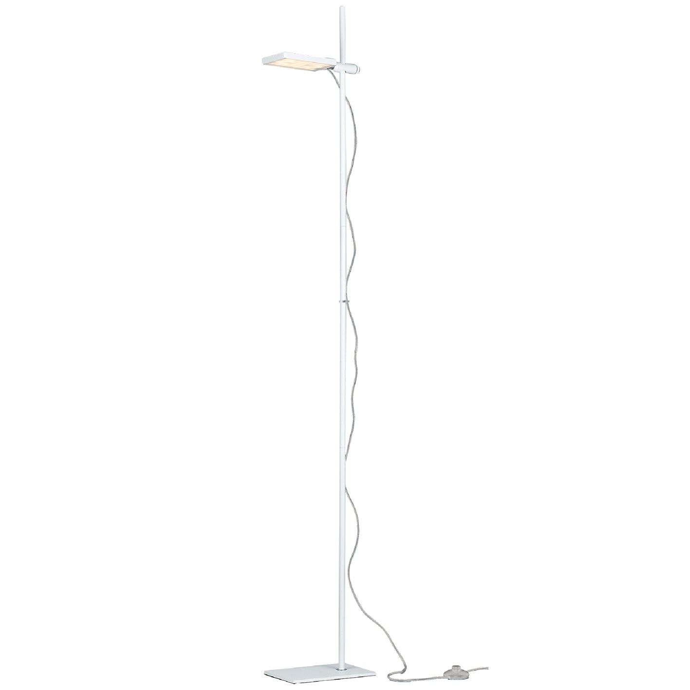 Piantana LED BOOK in alluminio bianco con diffusore orientabile 18W 3200K