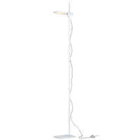 Piantana LED BOOK in alluminio bianco con diffusore orientabile 18W 3200K