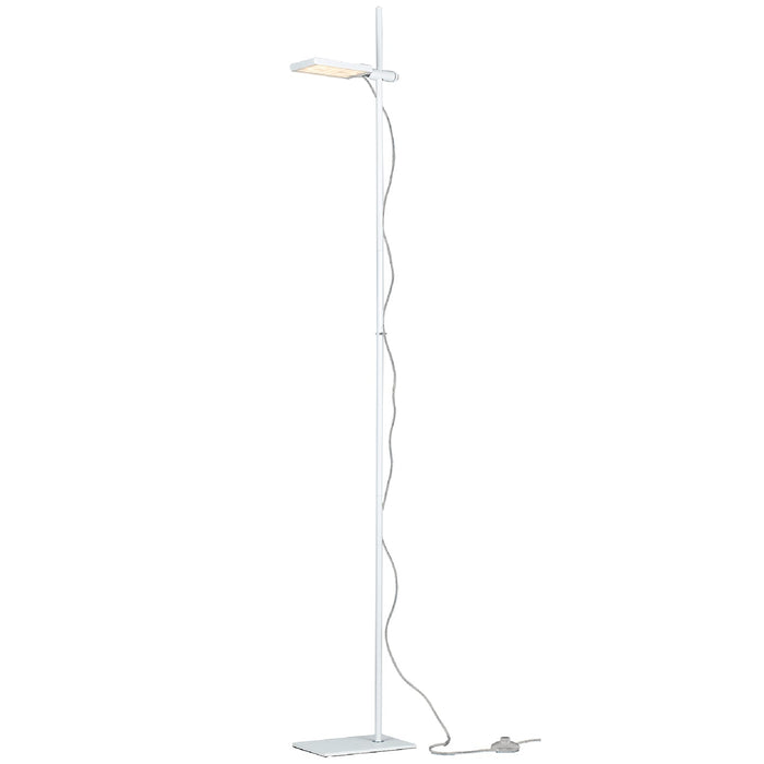 Piantana LED BOOK in alluminio bianco con diffusore orientabile 18W 3200K