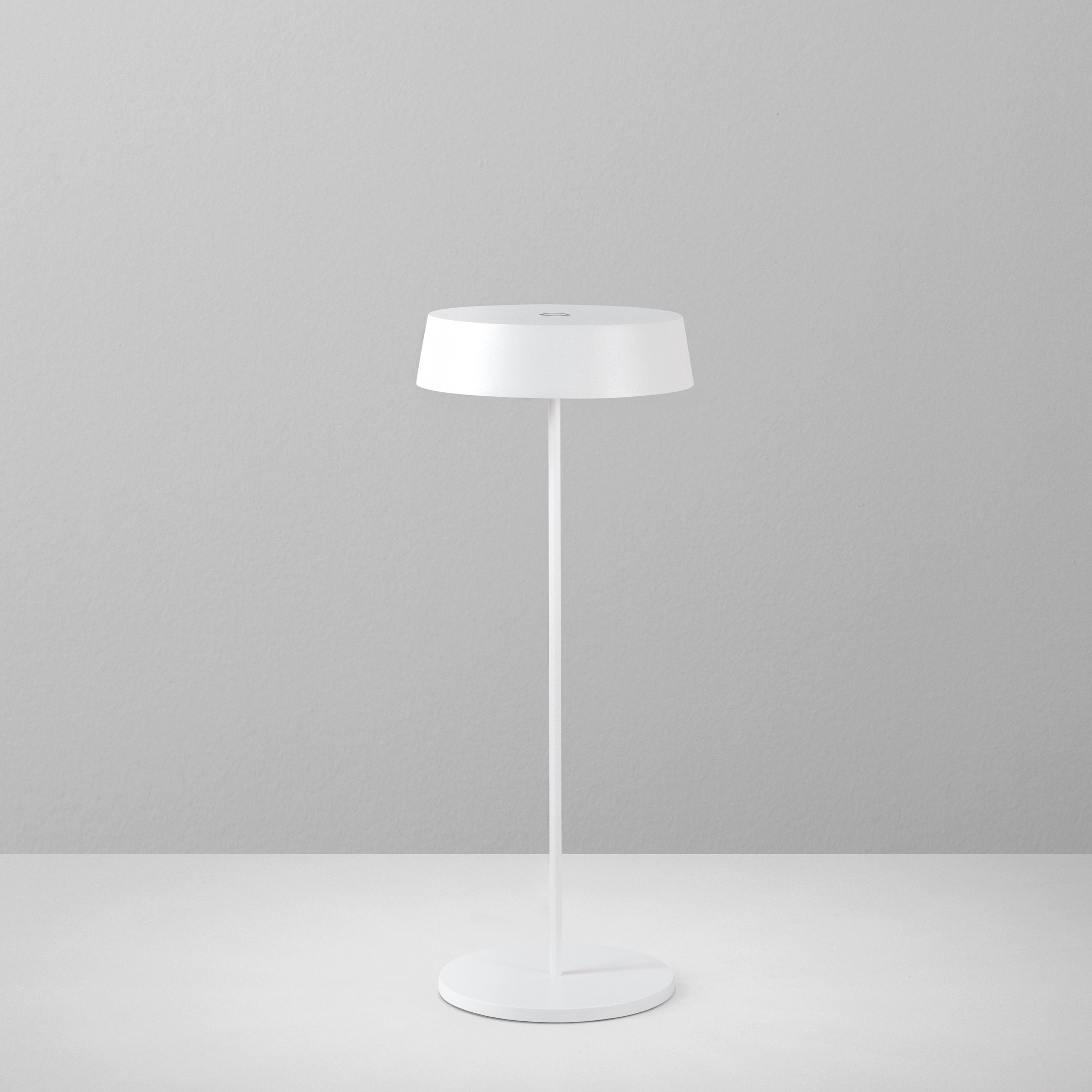 Lampada LED ricaricabile da esterno COCKTAIL in metallo bianco con touch dimmer