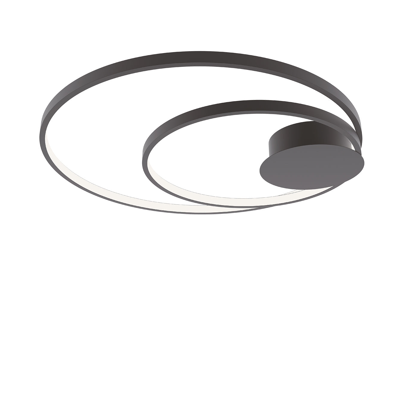 Plafoniera LED DIEM in alluminio nero 40W con CCT