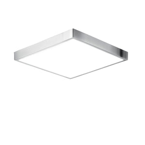 Plafoniera LED da bagno DOMO quadrata cromata 24W luce naturale 24 cm.