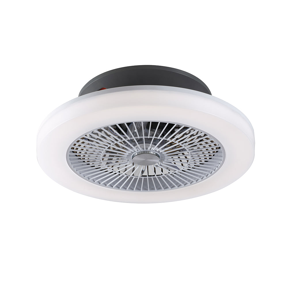 Ventilatore LED FOEHN 40W grigio 3 velocità  con Wi-Fi e telecomando