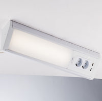 Sottopensile LED HABILIS bianco 15W luce naturale con presa schuko e USB