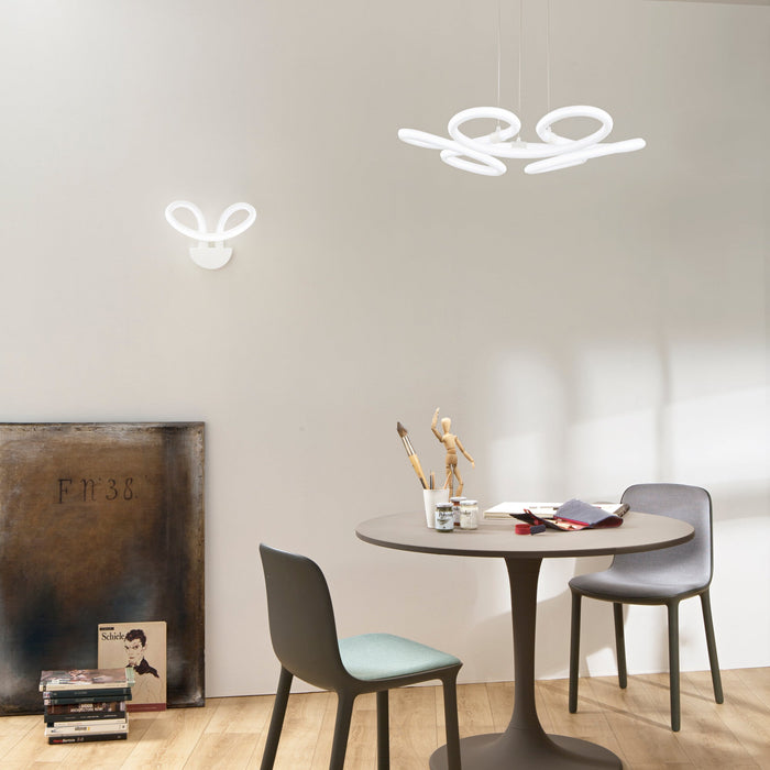 Lampadario a sospensione HEAVEN bianco in metallo con diffusore in acrilico 90 W 4000 K (luce naturale)