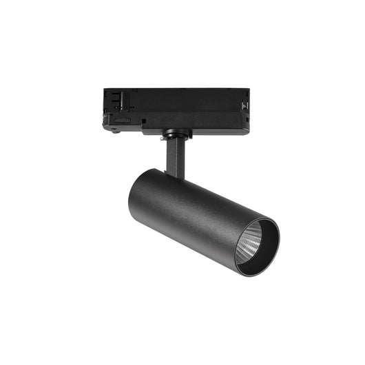 Faro LED JET con adattatore trifase in alluminio nero 20W con funzione CCT