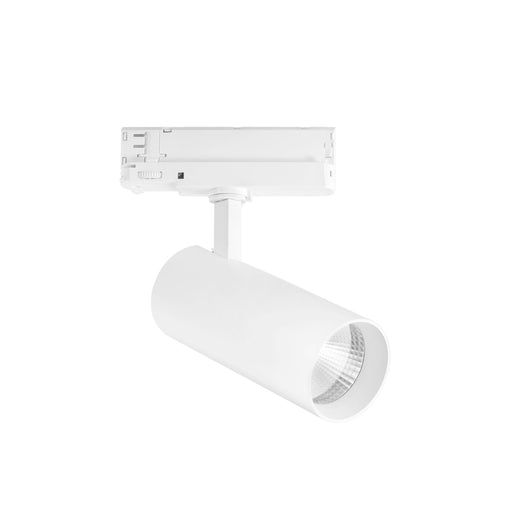 Faro LED JET con adattatore trifase in alluminio bianco 30W con CCT