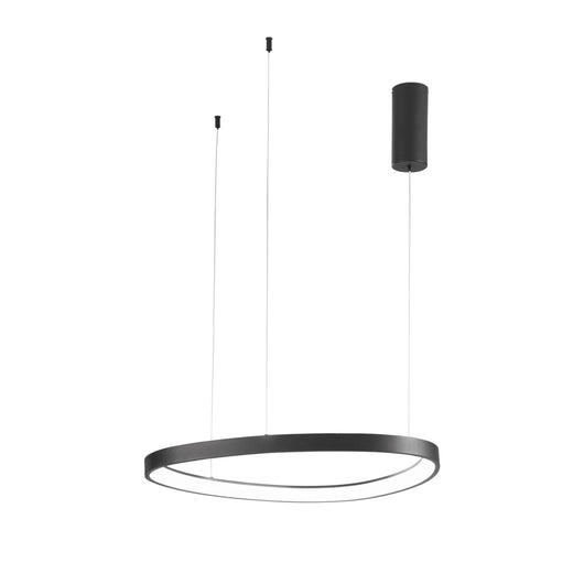 Sospensione LED KLAPTON in alluminio nero con funzione CCT 65 cm.