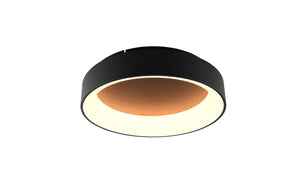 Plafoniera LED NOAH in alluminio nero 60W con funzione CCT 60 cm.