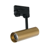 Faro LED ROCKET oro con adattatore trifase 7W 700 Lumen 3000K (luce calda)