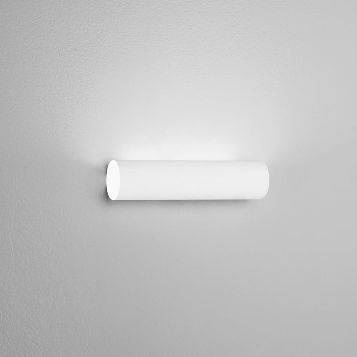 Applique LED ROLLER in gesso bianco verniciabile 7W con luce calda e naturale