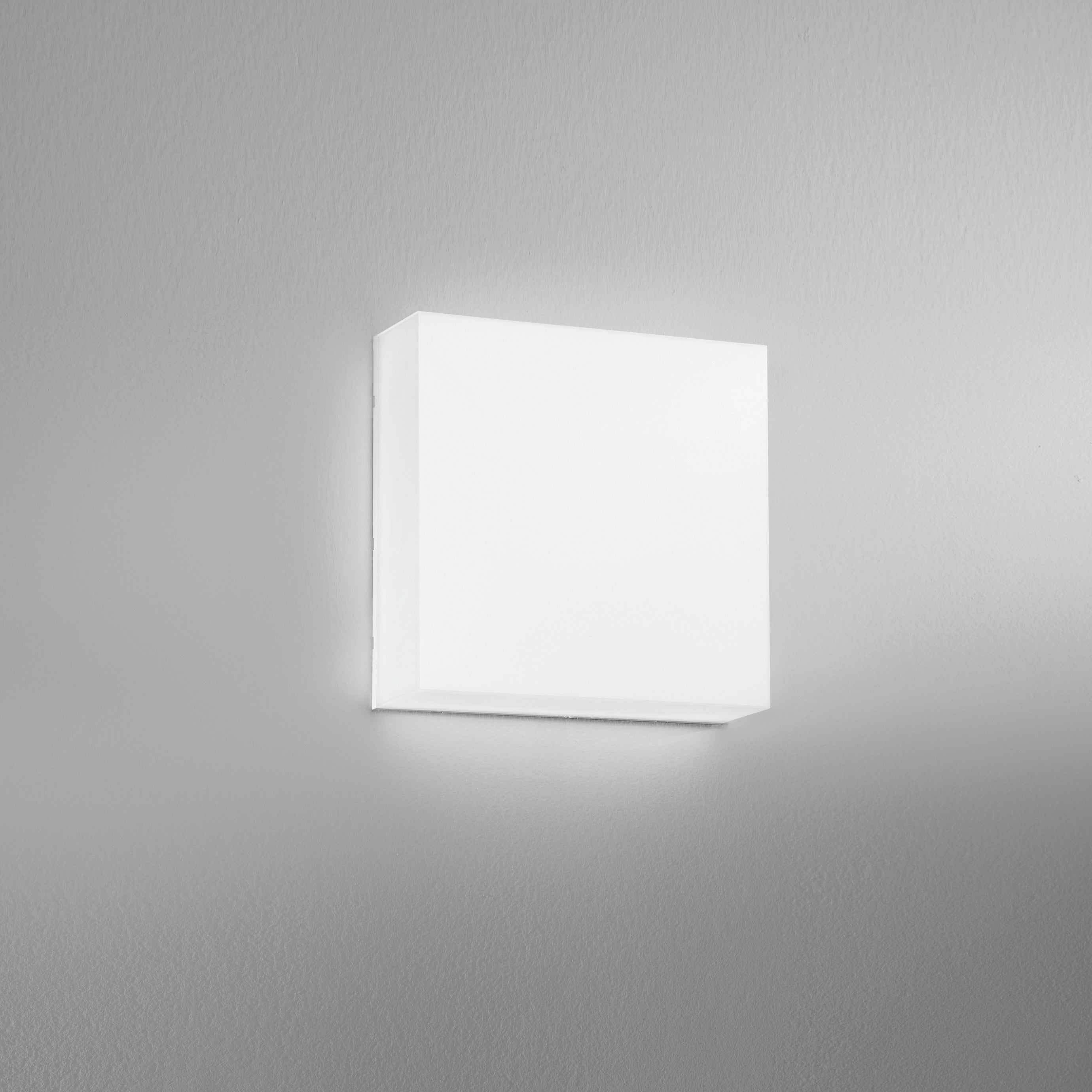 Plafoniera da esterno LED TOGO quadrata bianca 5W con interruttore CCT 25 cm.