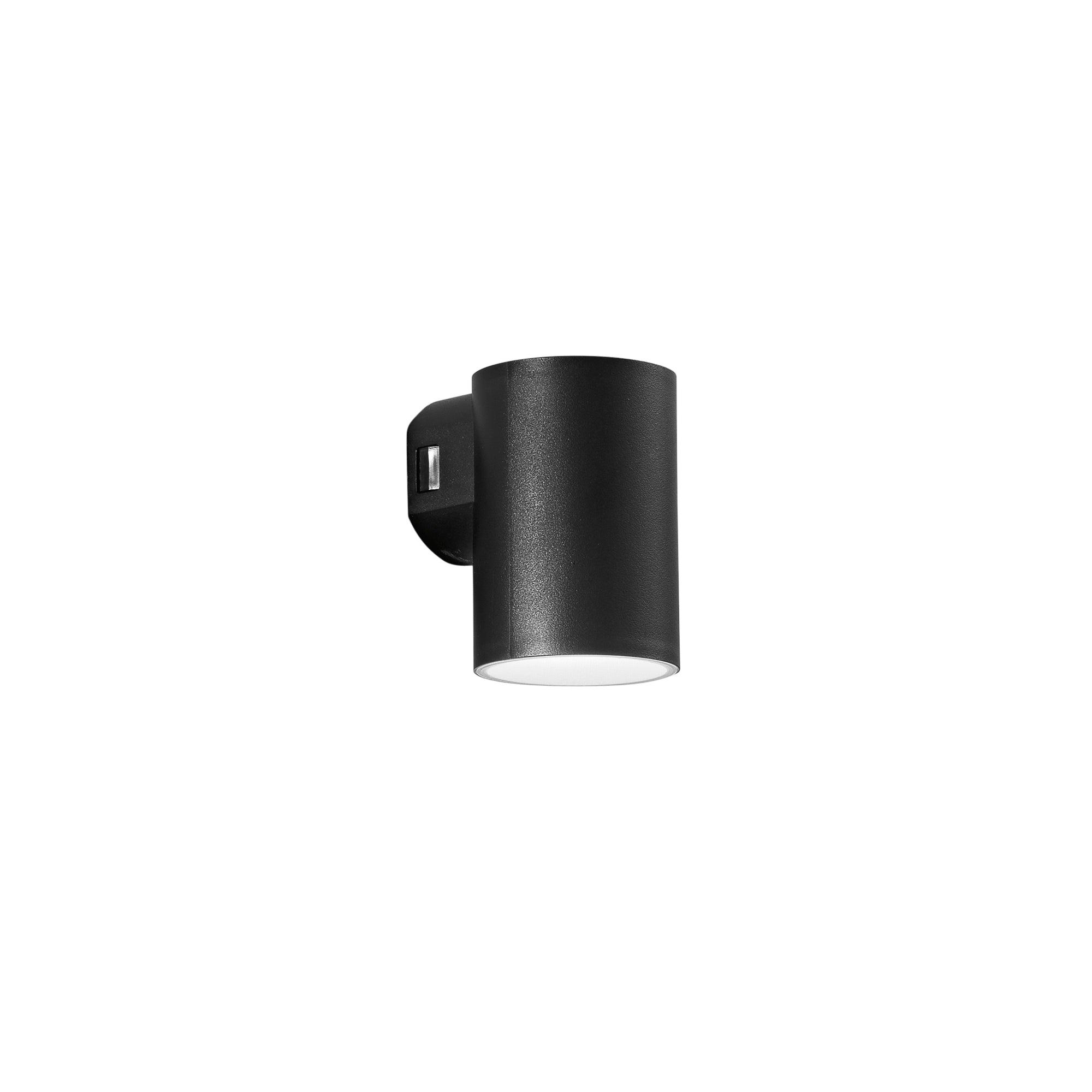 Applique da esterno LED POLO rotonda nera 8W con luce calda e naturale