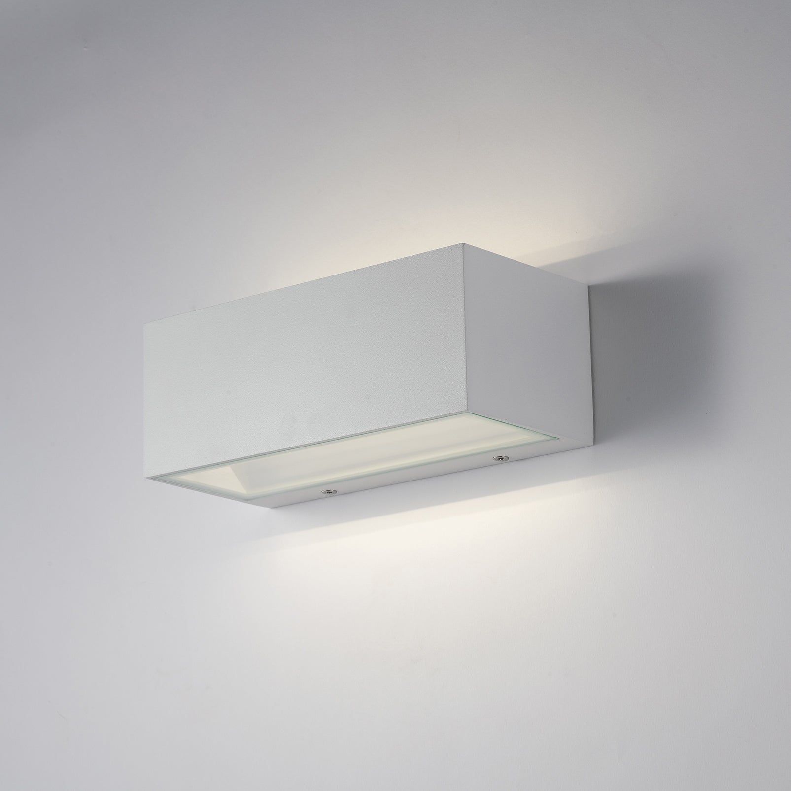 Applique da esterno LED TWIN bianca con luce biemissione 20W 4000K 22 cm.