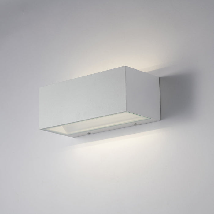 Applique da esterno LED TWIN bianca con luce biemissione 20W 4000K 22 cm.