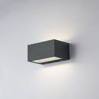 Applique da esterno LED TWIN antracite con luce biemissione 12W 4000K 14 cm.